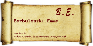 Barbuleszku Emma névjegykártya